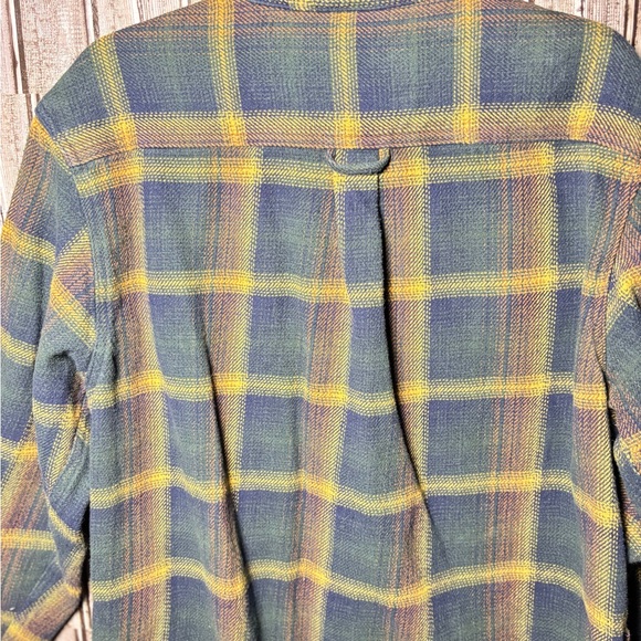 Orvis Plaid Shirt Jacket in Yellow and Blue - Picture 11 of 14